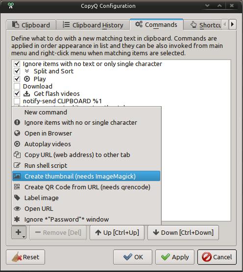 CopyQ 3.0.2 software screenshot