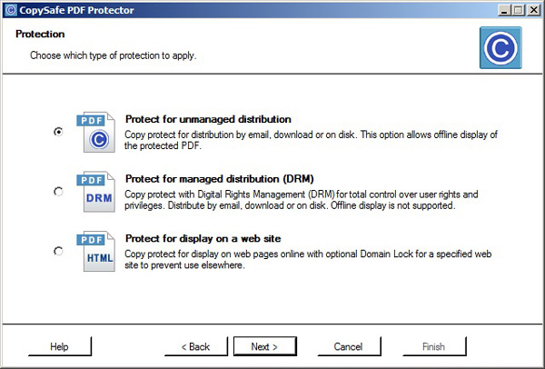 CopySafe PDF Protector 3.0 software screenshot