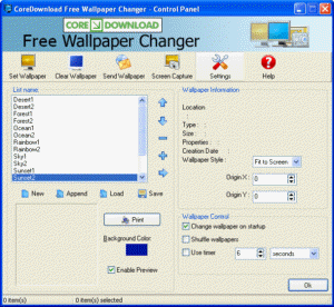 CoreDownload Free Wallpaper Changer 2.2 software screenshot