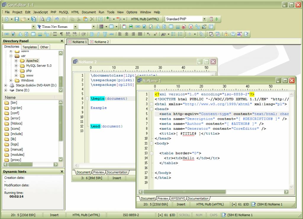 CoreEditor 1.5.9 software screenshot