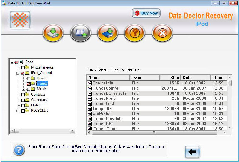 Corrupted iPod Restore 3.0.1.5 software screenshot