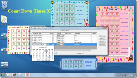 CountDownTimerX 1.0 software screenshot