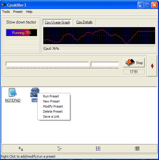 Cpukiller3 1.0.5 software screenshot
