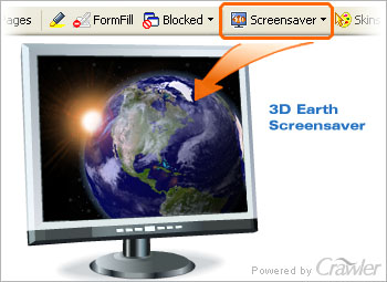 Crawler 3D Earth Screensaver 4.5 software screenshot