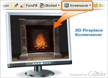 Crawler 3D Fireplace Screensaver 4.5 software screenshot