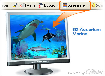 Crawler 3D Marine Aquarium Screensaver 4.5 software screenshot