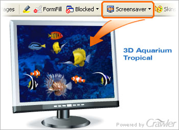 Crawler 3D Tropical Aquarium Screensaver 4.5 software screenshot