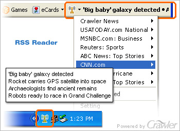 Crawler News Reader 4.5 software screenshot