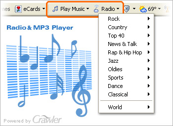 Crawler Radio and MP3 Player 5.0.0.160 software screenshot