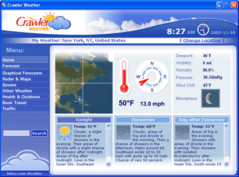 Crawler Weather 4.5 software screenshot
