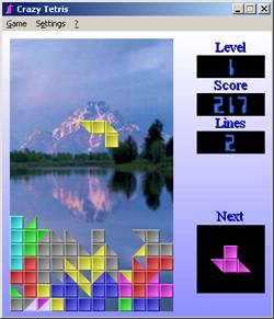 Crazy Tetris 2.21 software screenshot