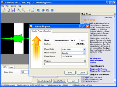 Create Ringtone 5.1 software screenshot