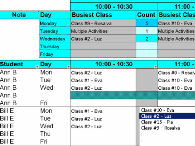 Create Student Class Schedules 2.23 software screenshot