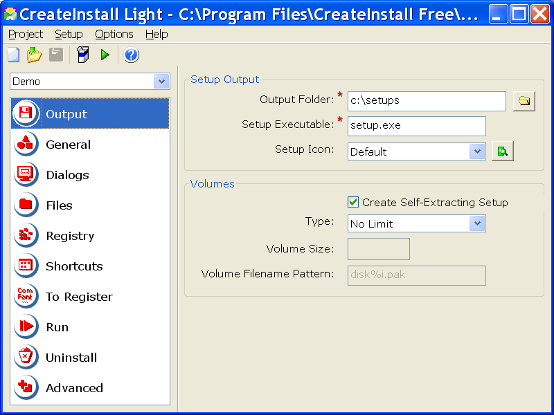 CreateInstall Light 7.7.2 software screenshot