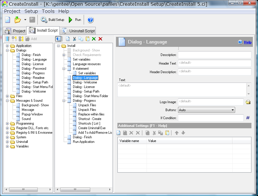 CreateInstall 7.7.2 software screenshot