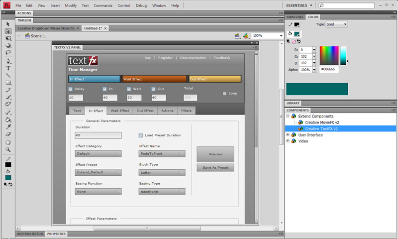 Creative TextFX 1.0.0 software screenshot