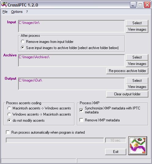 CrossIPTC 1.2.1 software screenshot