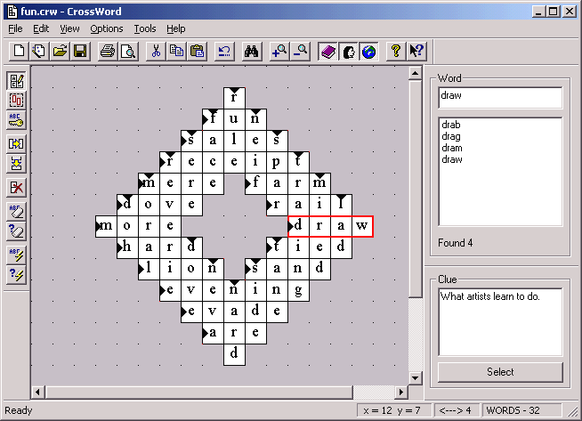 CrossWord 2.0 software screenshot