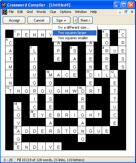 Crossword Compiler 8.1 software screenshot