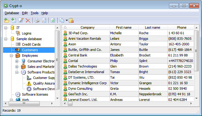 Crypt-O 2.5.250 software screenshot