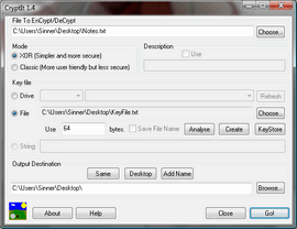 CryptIt 1.4 software screenshot