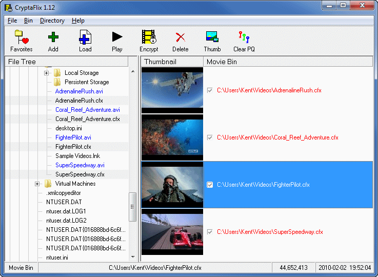 CryptaFlix 1.12 software screenshot