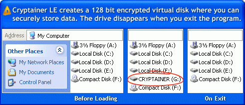 Cryptainer LE Encryption Software 9.2.0 software screenshot