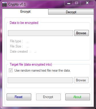 Crypto 0.2 software screenshot