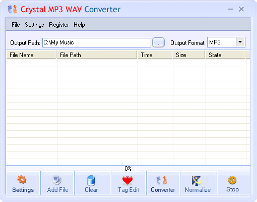 Crystal MP3 Converter 1.20 software screenshot