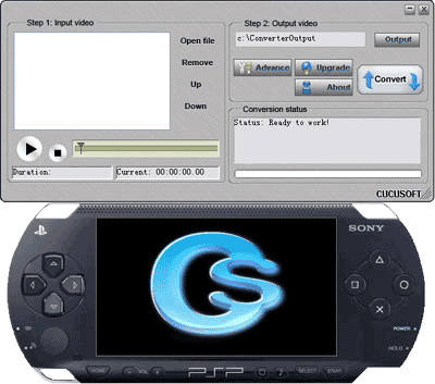 Cucusoft PSP Movie Converter 7.12 software screenshot
