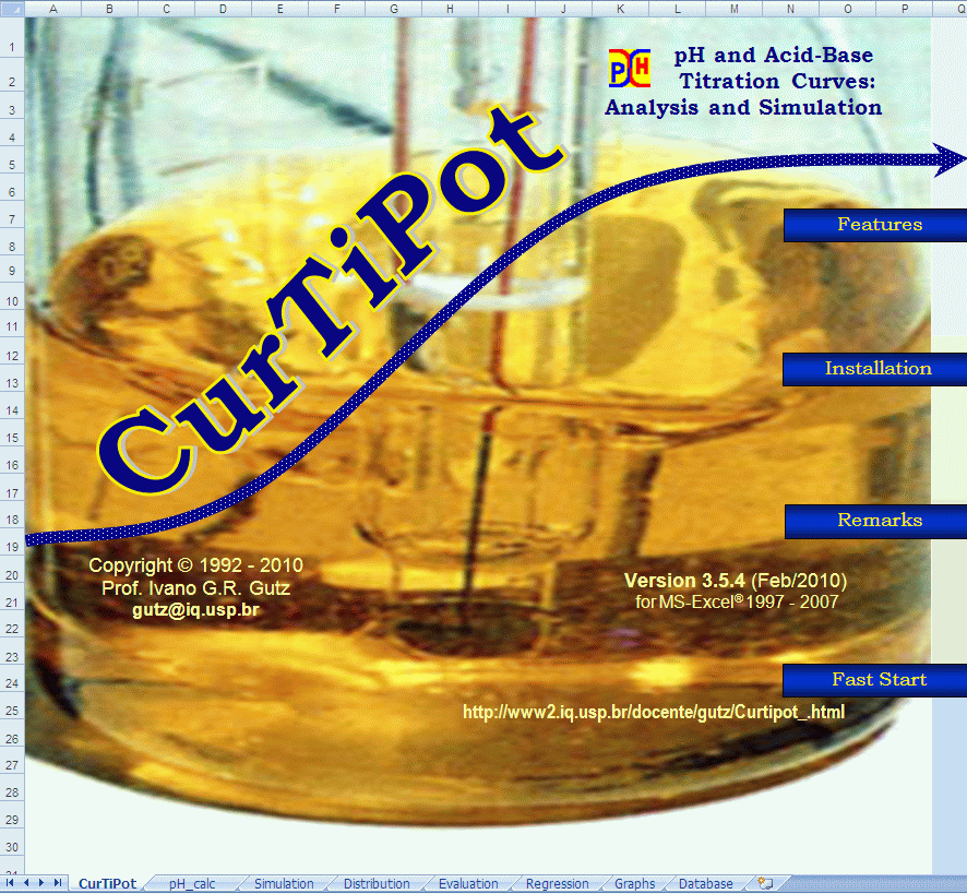 CurTiPot Acid-Base pH and Titration 3.5.4 software screenshot
