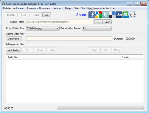 Cute Video Audio Merger 1.401 software screenshot