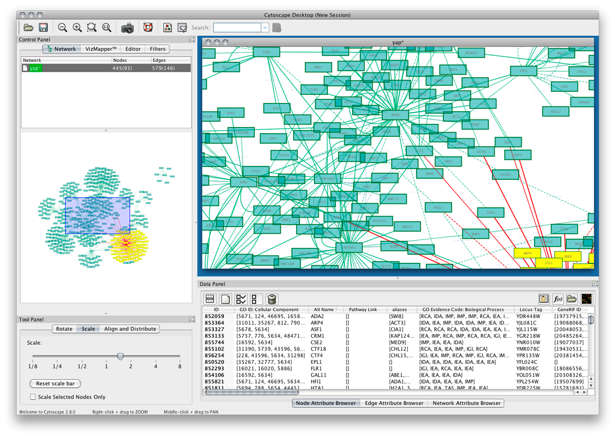 Cytoscape 3.5.0 software screenshot