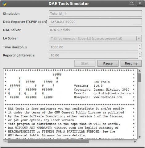 DAE Tools 1.6.1 software screenshot