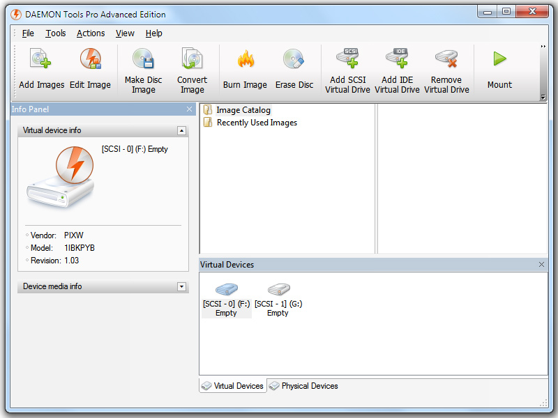 DAEMON Tools Pro (Standard / Advanced Version) 7.1.0.0595 software screenshot