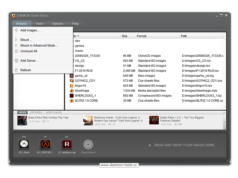 DAEMON Tools Ultra 5.1.0.0585 software screenshot
