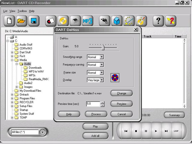 DART CD-Recorder 4.1.34p software screenshot
