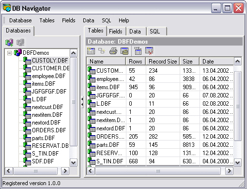 DB Navigator 3.0.0 software screenshot
