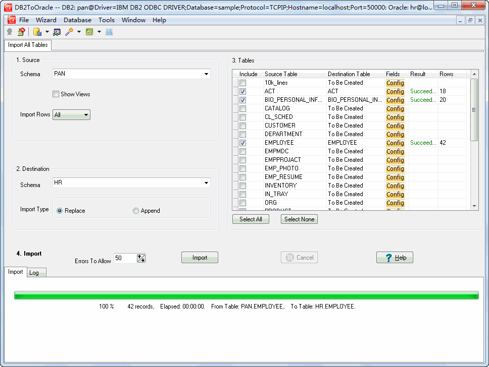 DB2ToOracle 1.7.1.150327 software screenshot