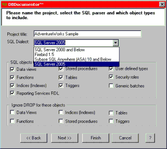 DBDocumentor 4.50 software screenshot
