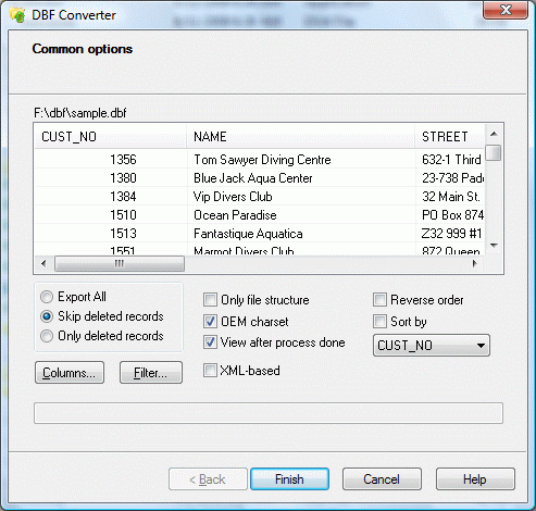 DBF Converter 5.1 software screenshot
