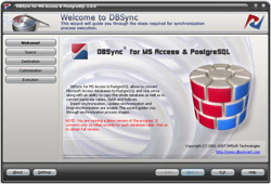 DBSync for MS Access & PostgreSQL 2.0 software screenshot