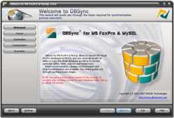 DBSync for MS FoxPro & MySQL 4.6.8 software screenshot