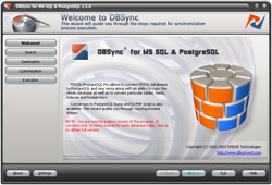 DBSync for MS SQL & PostgreSQL 2.8.7 software screenshot