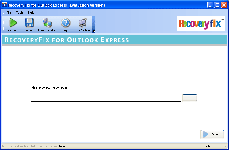 DBX Repair 4.02.01 software screenshot