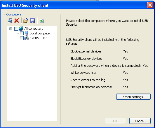 DEKSI USB Security 2.7.0.0 software screenshot