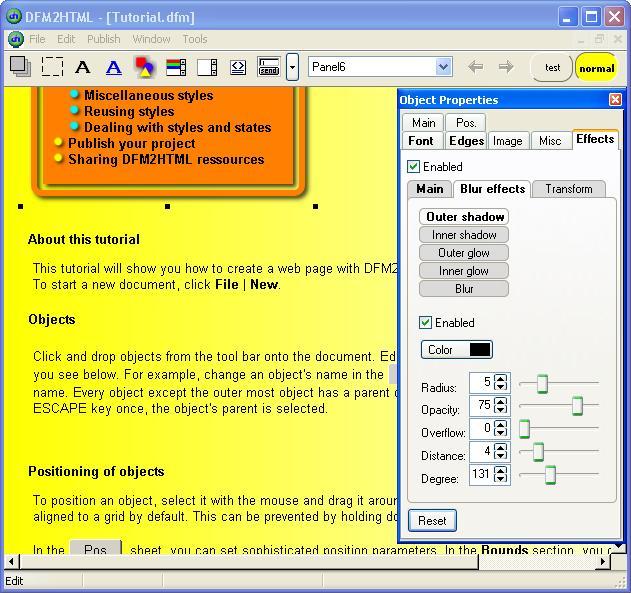 DFM2HTML 8.3 software screenshot