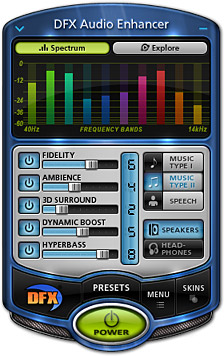 DFX Audio Enhancer 12.021 software screenshot