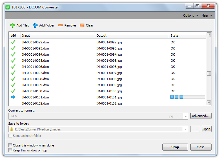DICOM Converter 1.7.16 software screenshot