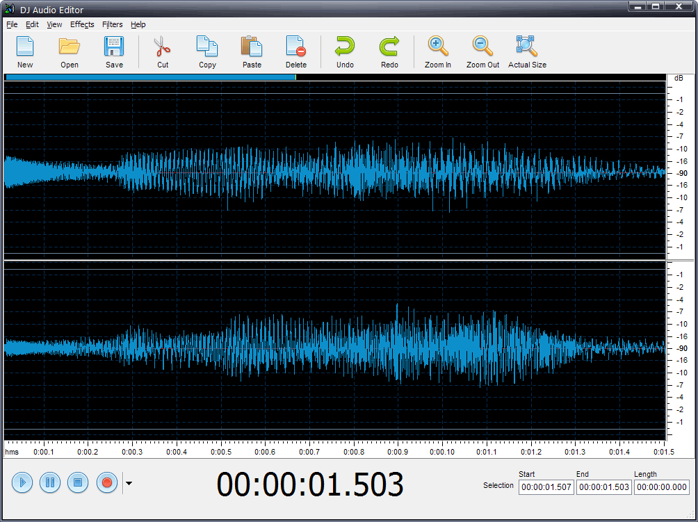 DJ Audio Editor 5.3 software screenshot
